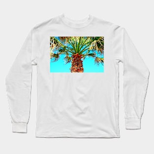 View at a palm tree against the sky Long Sleeve T-Shirt